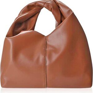 Women's Ruched Hobo Handbag,Mini Soft Leather Cloud Shaped Pleated Evening Clutc